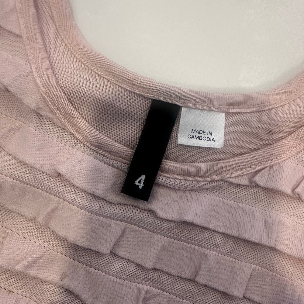 H&M Baby Pink Ruffled Bodycon Dress - Picture 4 of 4